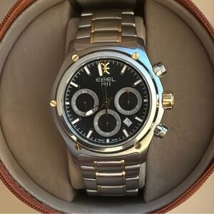 *SOLD* EBEL 1911 Automatic Chronograph Two Tone 18k Gold Ref 1216619 44mm
